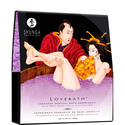 Порошок для принятия ванны Shunga серии LOVEBATH «Чувственный лотос», фиолетовый, 650 гр