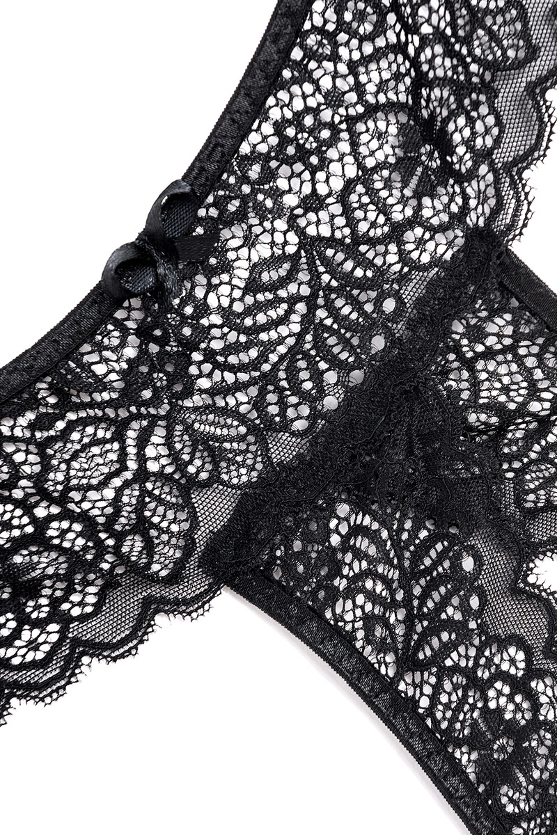 Трусы Eromantica, Juno, с доступом, черные, 42-44