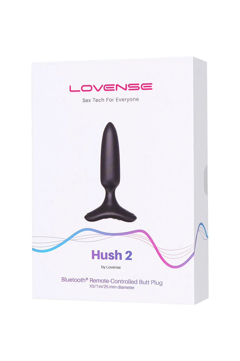 Анальная втулка LOVENSE Hush 2 (XS), силикон, черная, 12,1 см