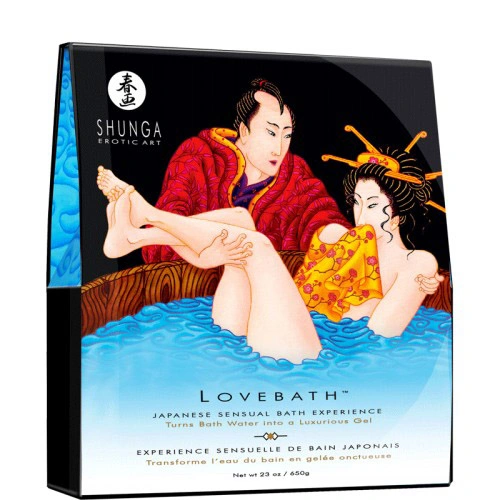 Порошок для принятия ванны Shunga серии LOVEBATH «Океанское искушение», голубой, 650 гр