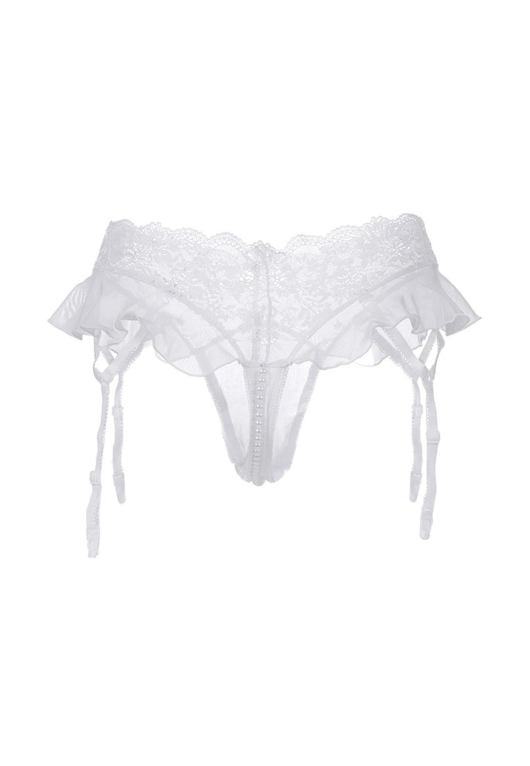 Трусики-пояс с жемчужной нитью Erolanta Adeline, белый (50-52)