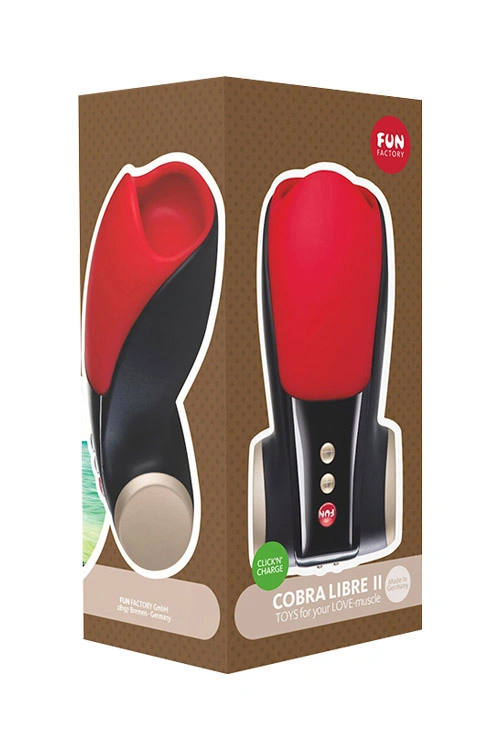 Вибромастурбатор Fun Factory Cobra Libre, силикон, красный, 14 см