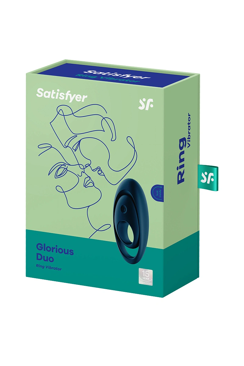 Эрекционное кольцо на пенис Satisfyer Glorious Duo, силикон, синий