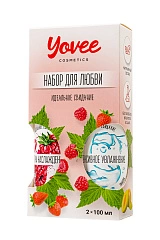 Набор гелей-смазок Yovee для любви вкусовой: малина и увлажняющий гиалурон, 2х100мл