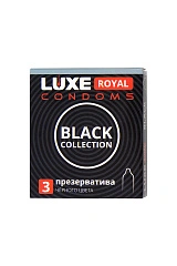 Презервативы Luxe, royal black collection, латекс, гладкие, 18 см, 5,2 см, 3 шт.