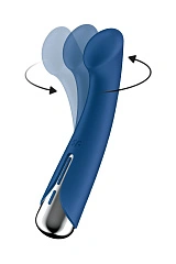 Вибратор для точки G  с ротацией Satisfyer Spinning G-Spot 1, силикон, синий, 16,8 см