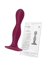 Фаллоимитатор Satisfyer Double Ball-R, силикон, красный, 18 см