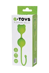 Вагинальные шарики A-Toys by TOYFA Meeko, силикон, зеленый, 16,4 см, Ø 2,7 см