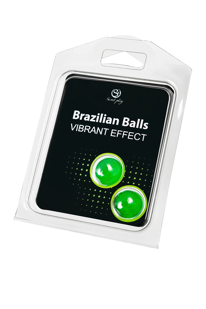 Массажное масло SECRET PLAY BRAZILIAN BALLS, с эффектом вибрации, 2 х 4 гр