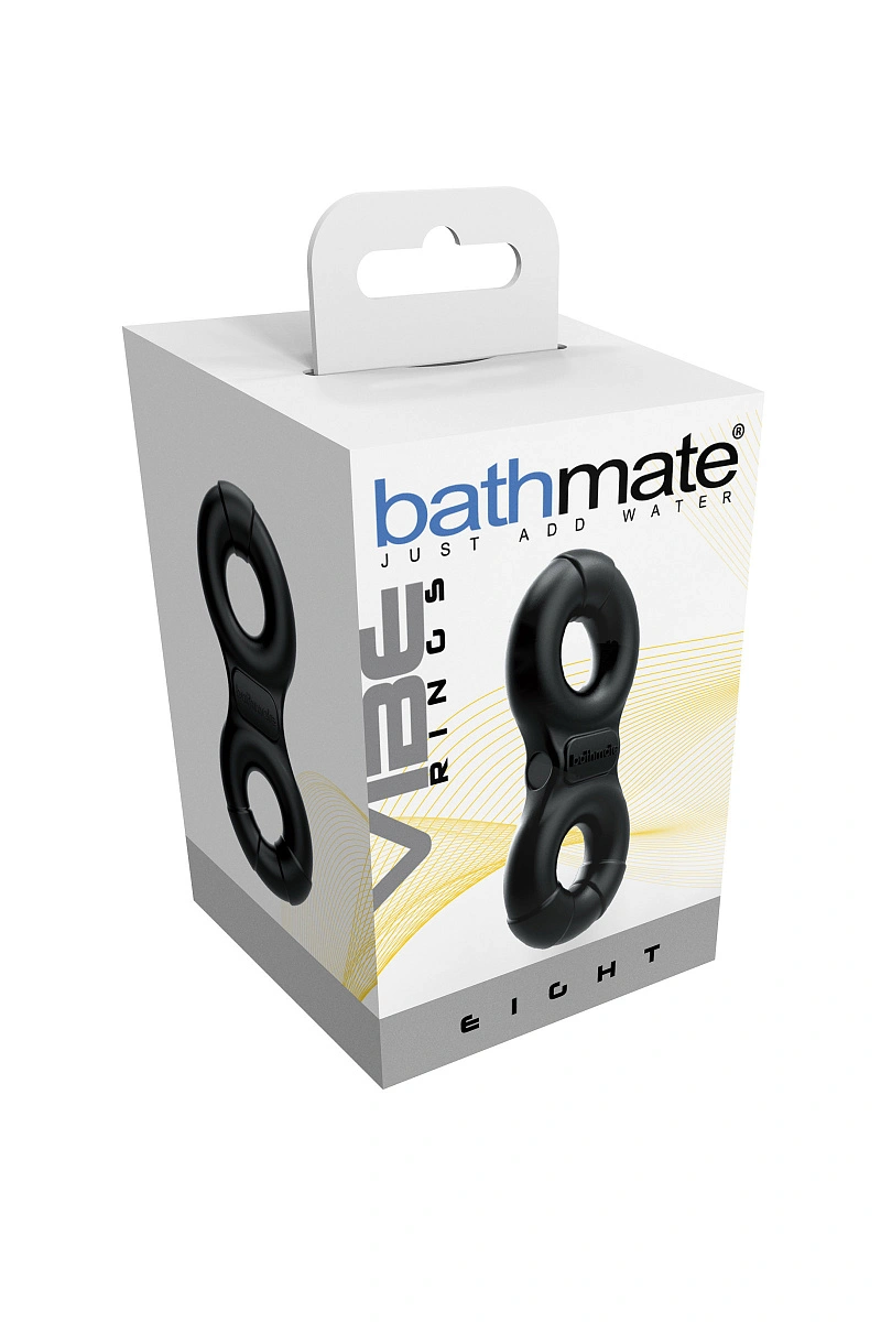 Виброкольцо на член Bathmate Eight, elastomex, черное, Ø4-5 см