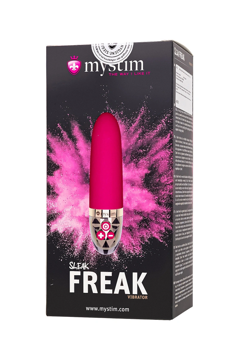 Вибратор Mystim Sleak Freak силикон, фуксия, 14,5 см