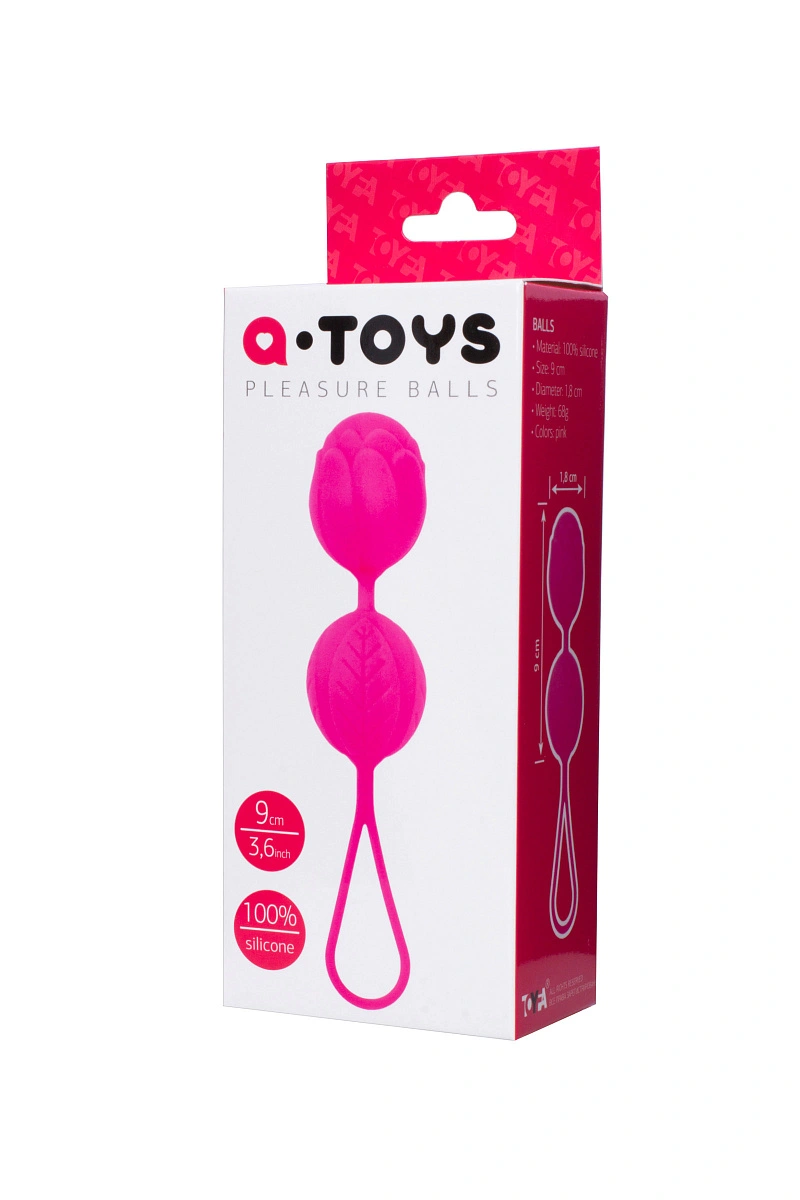 Вагинальные шарики A-Toys by TOYFA Flov, силикон, розовый, 15  см