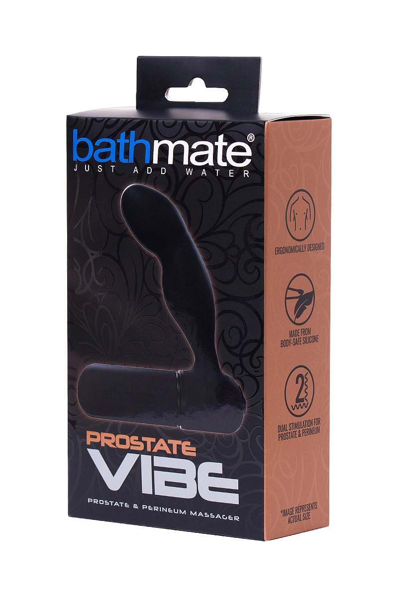 Стимулятор простаты Bathmate  Vibe, ABS пластик, черный, 10,5 см