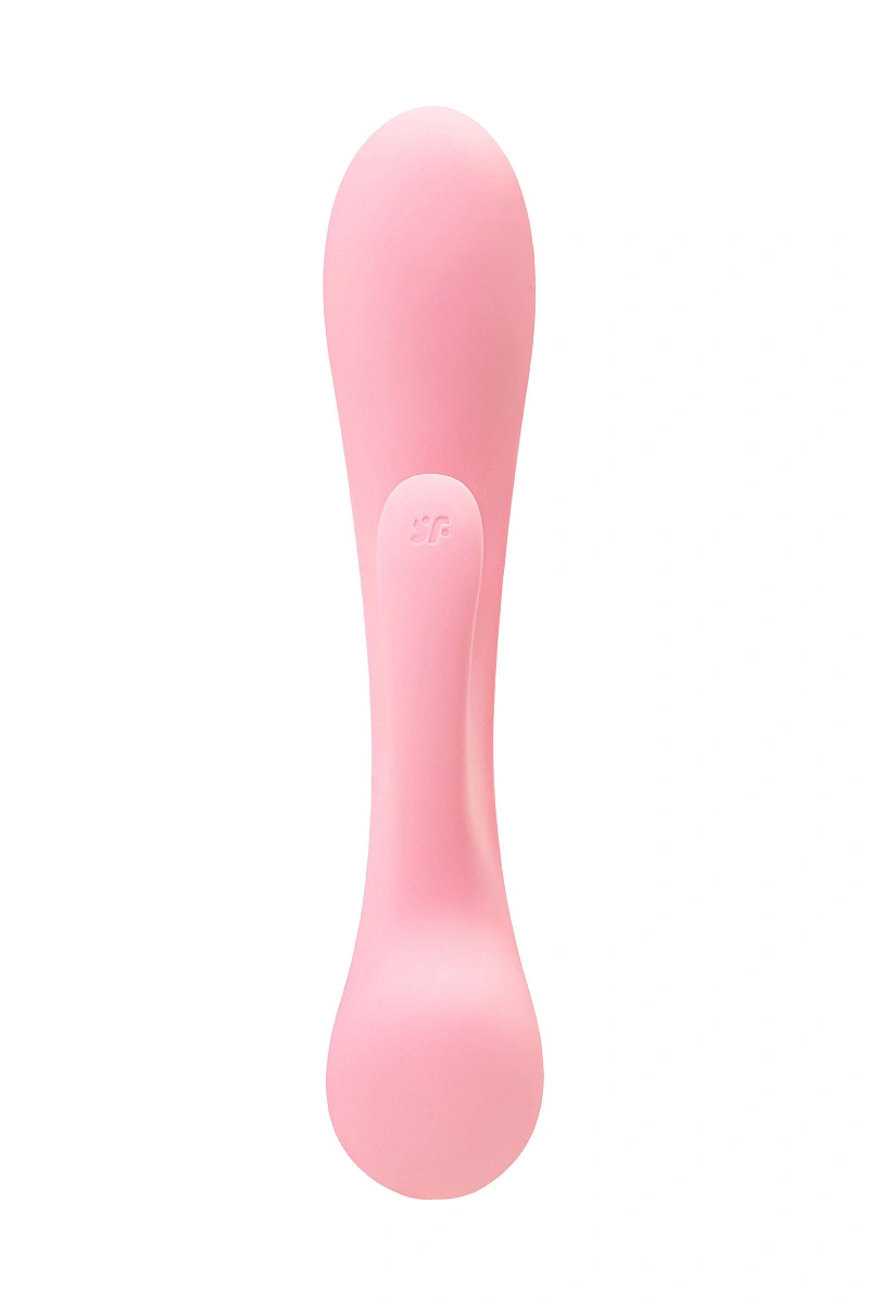 Нереалистичный вибратор Satisfyer Triple Oh, силикон, розовый, 24 см