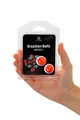 Массажное масло SECRET PLAY BRAZILIAN BALLS, ягоды, 2 х 4 гр