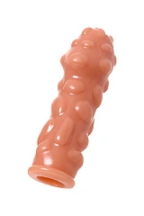 Насадка реалистичная KOKOS EXTREME SLEEVE с дополнительной стимуляцией, TPE, телесная, 14.7 см, ES-11