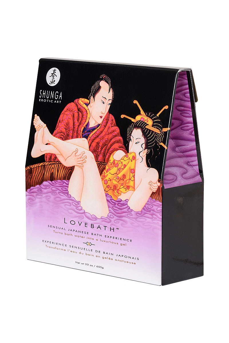 Порошок для принятия ванны Shunga серии LOVEBATH «Чувственный лотос», фиолетовый, 650 гр