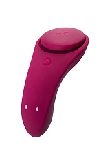 Вибровкладыш в трусики Satisfyer Sexy Secret Connect App, силикон, бордовый, 8,5 см