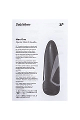 Мастурбатор нереалистичный Satisfyer Men One с регулировкой давления, силикон, чёрный, 25,5 см