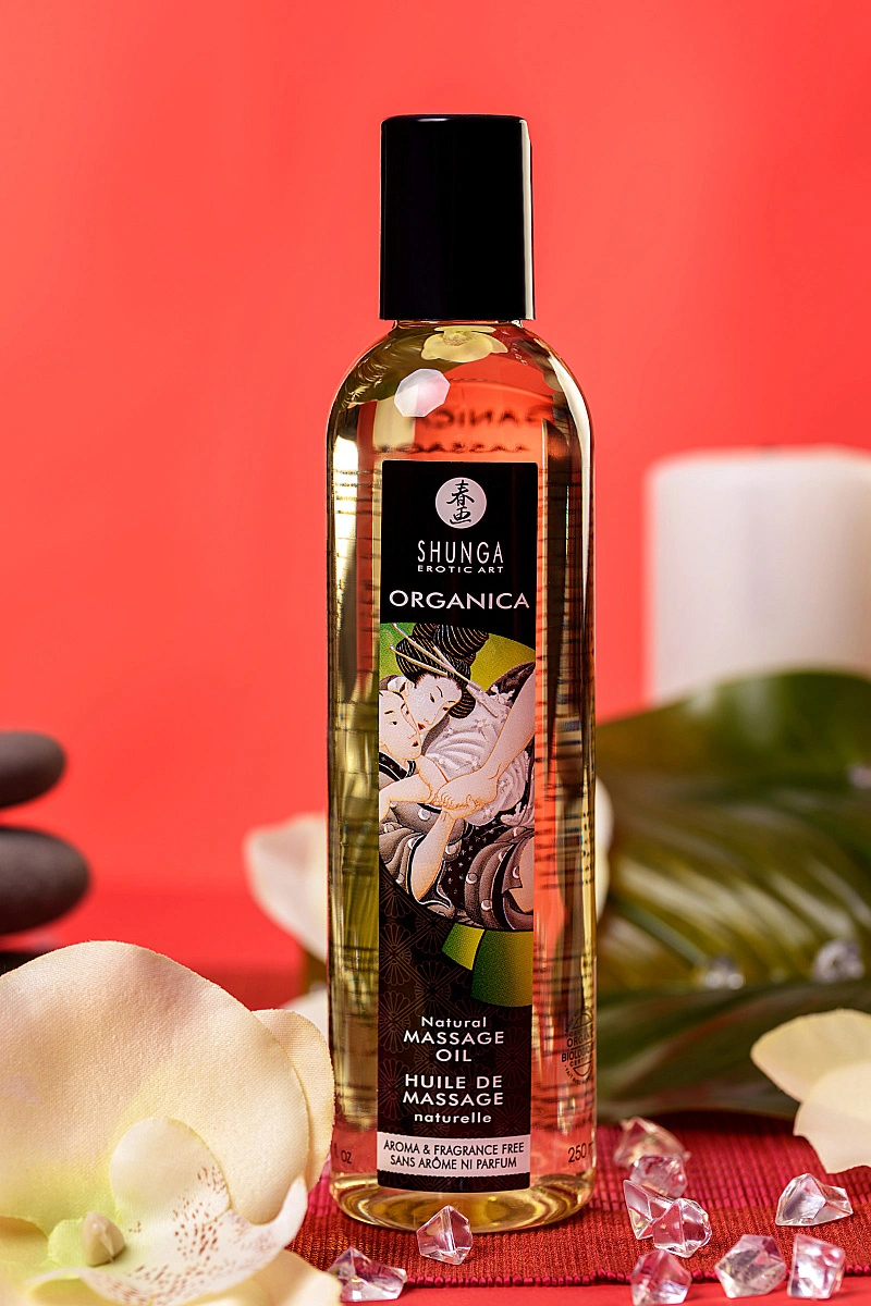 Масло массажное Shunga Organica без аромата «Натуральное» (Natural. Aroma & Fragrance Free), 240 мл