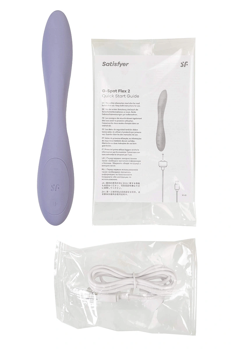 Стимулятор точки G с фиксацией формы Satisfyer G-Spot Flex 2, сиреневый, 19,5 см