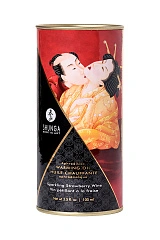 Масло массажное для тела Shunga «Клубника и шампанское»Sparkling Strawberry Wine,разогревающее,100мл