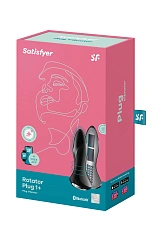 Анальный вибратор Satisfyer Rotator Plug 1+ Connect App, силикон, черный, 13,5 см