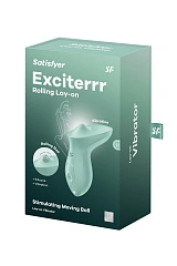 Вибратор с движущимся шариком Satisfyer Exciterrr, силикон, мятный