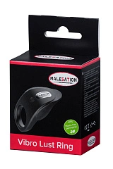 Эрекционное виброкольцо MALESATION Vibro Lust Ring, силикон, черный, 3,5 см