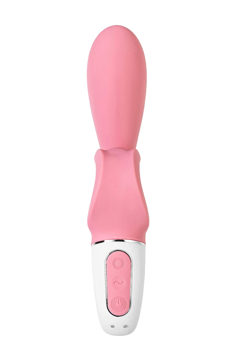 Нереалистичный вибратор Satisfyer Hug me Connect App, силикон, розовый, 20,5 см