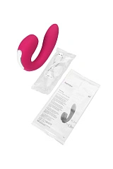 Вибратор Satisfyer Sunray Connect App, с вакуум-волновым стимулятором, силикон, розовый, 15 см