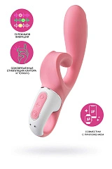 Нереалистичный вибратор Satisfyer Hug me Connect App, силикон, розовый, 20,5 см