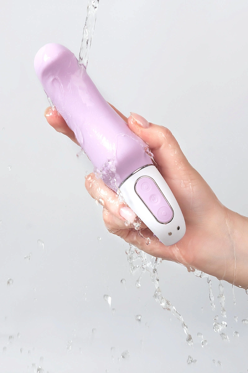 Нереалистичный вибратор Satisfyer Vibes Charming Smile, силикон, фиолетовый, 18,7 см.