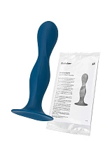 Фаллоимитатор Satisfyer Double Ball-R, силикон, синий, 18 см