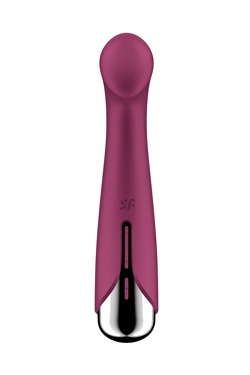 Вибратор для точки G  с ротацией Satisfyer Spinning G-Spot 1, силикон, бордовый, 16,8 см