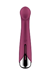 Вибратор для точки G  с ротацией Satisfyer Spinning G-Spot 1, силикон, бордовый, 16,8 см