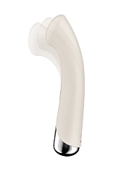 Вибратор для точки G  с ротацией Satisfyer Spinning G-Spot 1, силикон, бежевый, 16,8 см