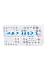 Презервативы Sagami, original 0.02, extra lub, полиуретан, 19 см, 12 шт.