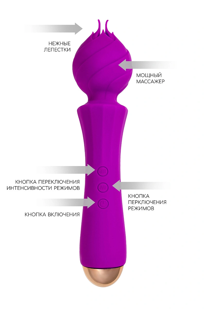 Вибратор Flovetta HYACINTH, силикон, фиолетовый, 21,5 см