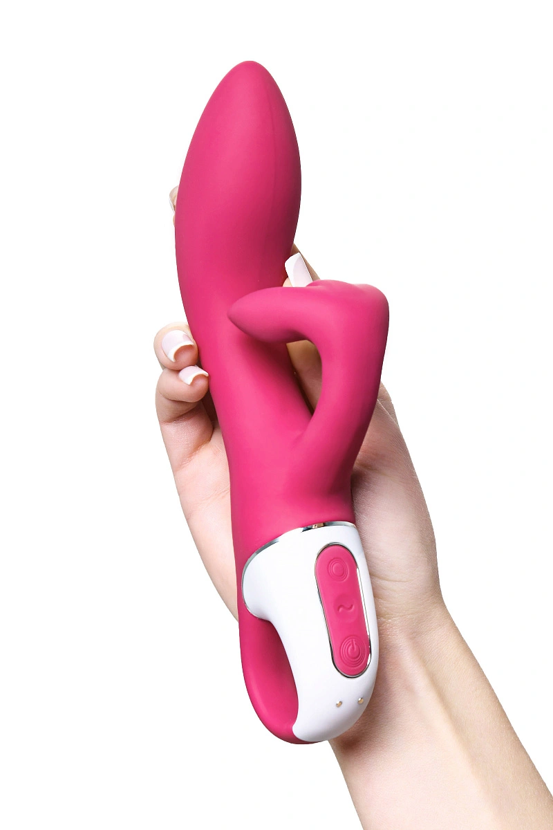 Нереалистичный вибратор Satisfyer Embrace me, силикон, малиновый, 22,5 см