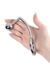 Насадка на пенис с анальной втулкой Metal by TOYFA, металл, серебристый, размер М