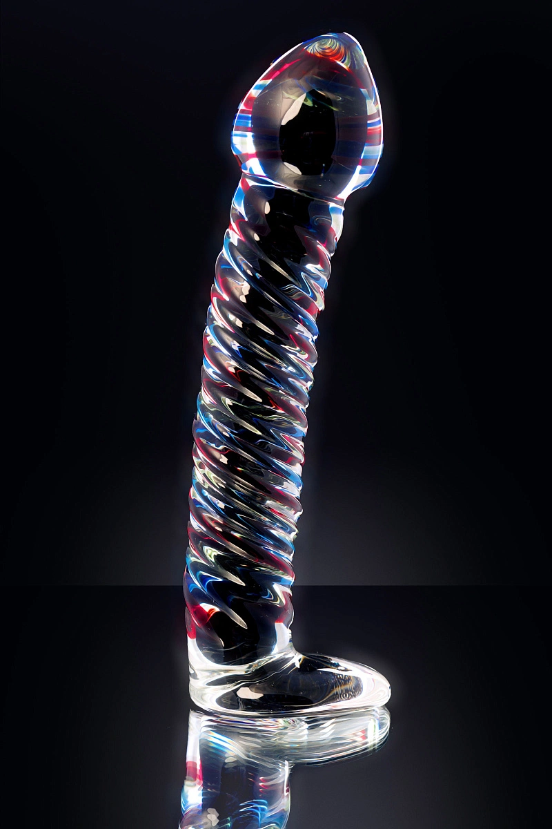 Нереалистичный фаллоимитатор Sexus Glass, стекло, прозрачный, 16,5 см