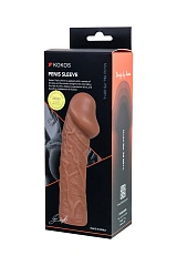 Насадка PS-001 KOKOS с дополнительной стимуляцией, реалистичная, TPE, телесная, 16.5 см