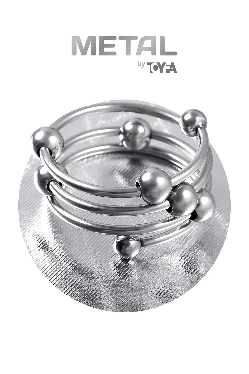 Кольцо под головку члена Metal by TOYFA, металл, серебристое, Ø 4см