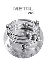 Кольцо под головку члена Metal by TOYFA, металл, серебристое, Ø 4см