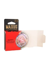 Презервативы Maxus Sensitive, ультратонкие, латекс, пластиковый кейс, 3 шт.