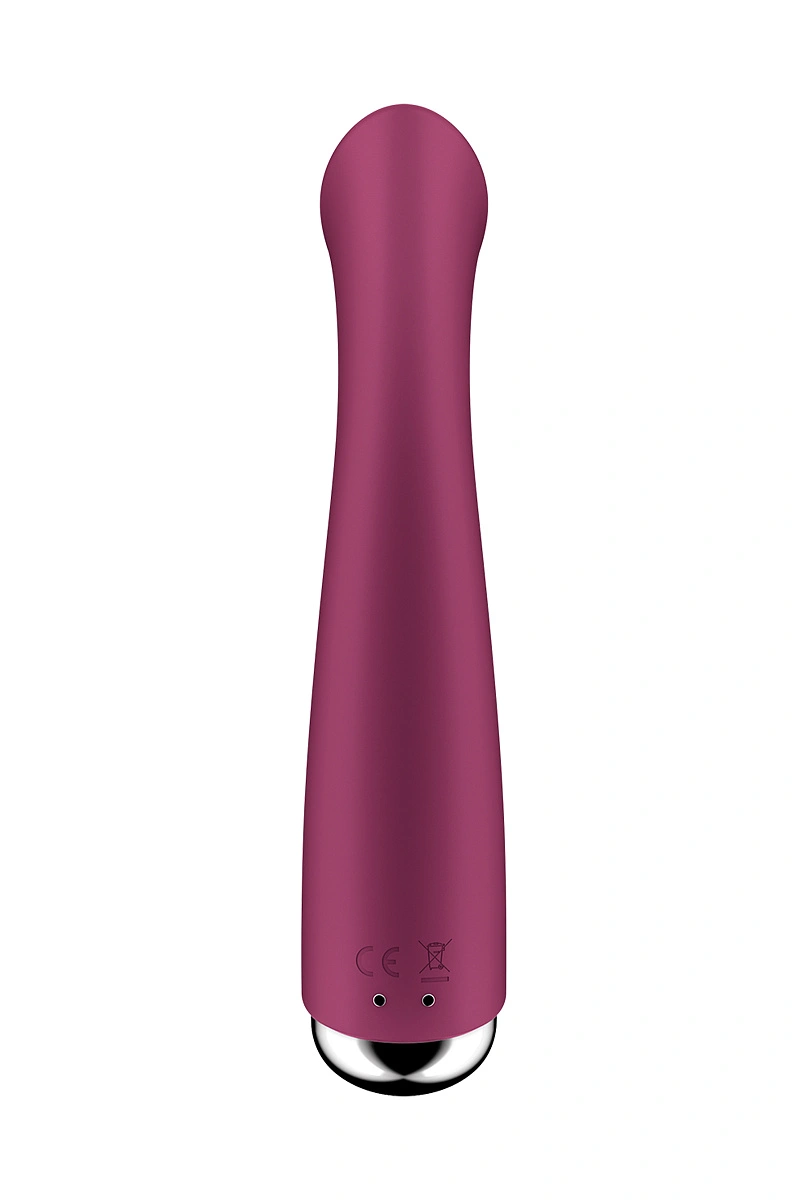 Вибратор для точки G  с ротацией Satisfyer Spinning G-Spot 1, силикон, бордовый, 16,8 см