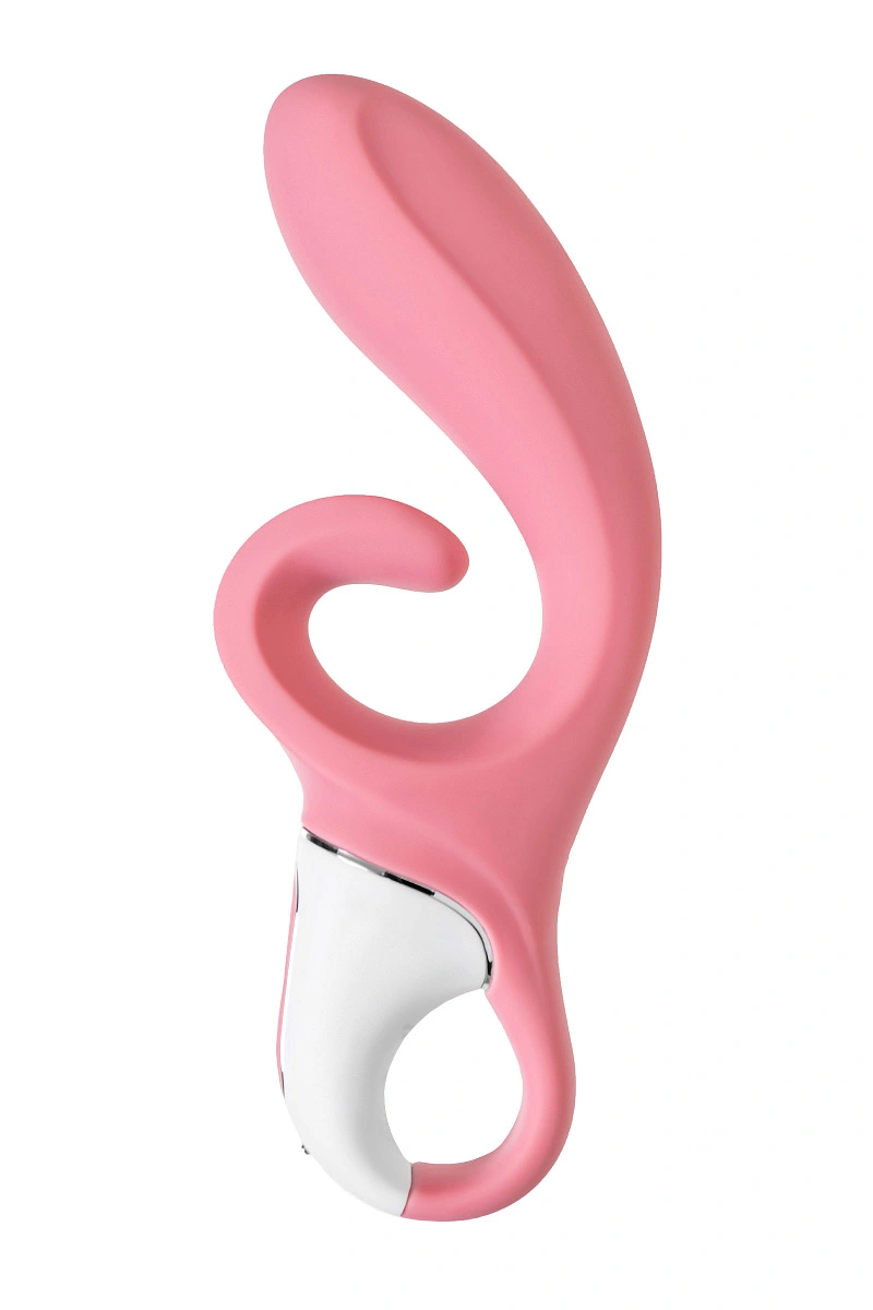 Нереалистичный вибратор Satisfyer Hug me Connect App, силикон, розовый, 20,5 см