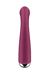 Вибратор для точки G  с ротацией Satisfyer Spinning G-Spot 1, силикон, бордовый, 16,8 см