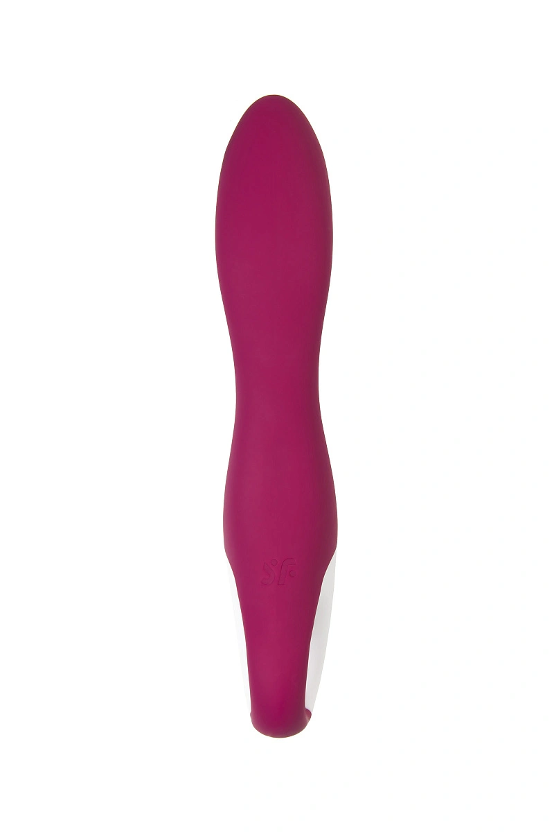 Вибратор с клиторальным стимулятором и подогревом Satisfyer Heated Affair ConnectApp,бордовый,20,6см